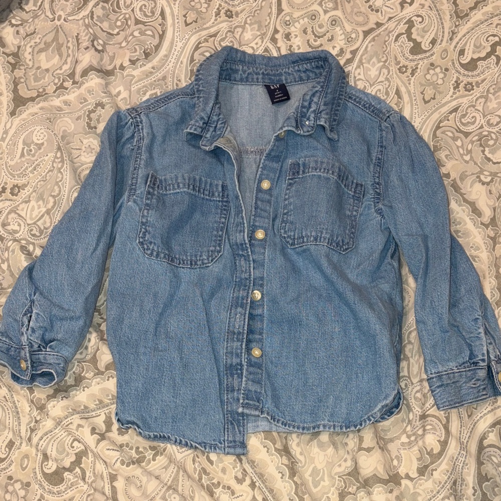 GAP Light Blue Kids Button Down Shirt